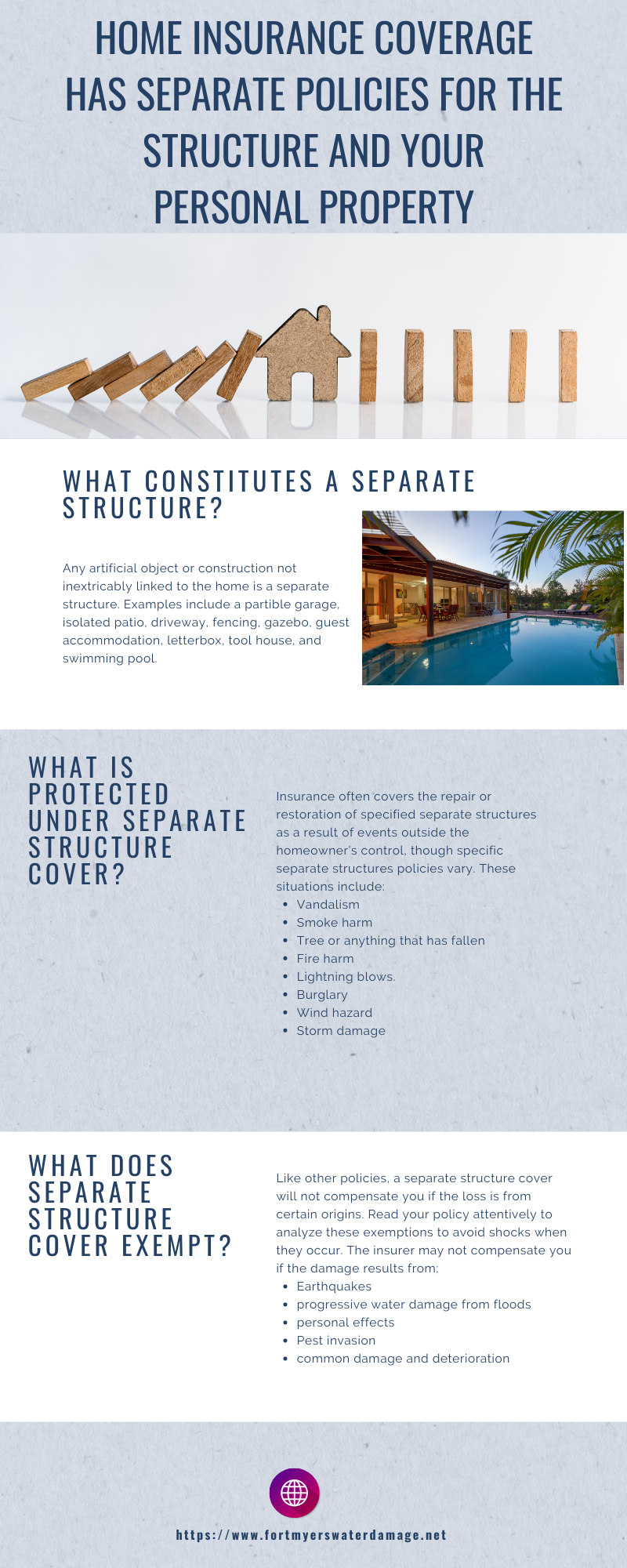 Home Insurance Coverage Has Separate Policies for the Structure and Your Personal Property